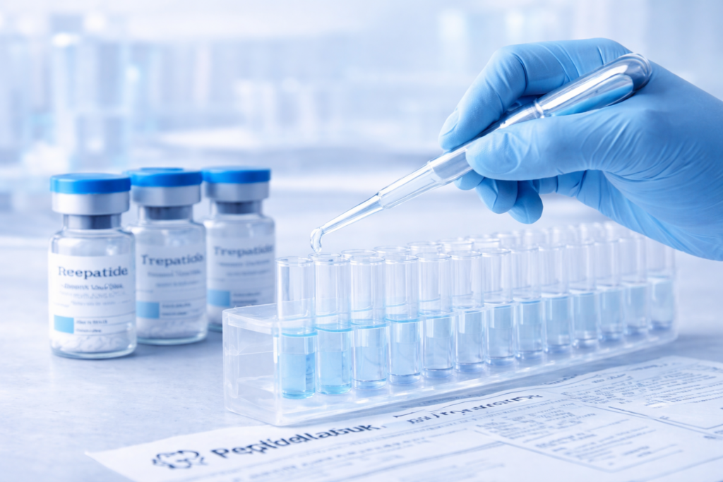 Laboratory specialist working with samples and product documentation