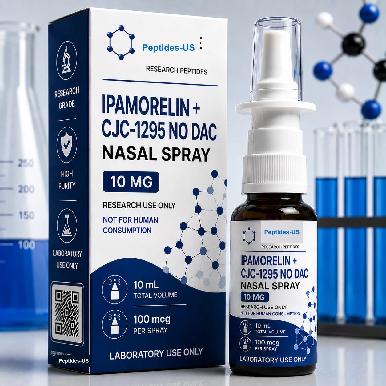 Ipamorelin + CJC-1295 No DAC 10mg Nasal Spray